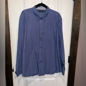 Nautica Men's Blue Shirt With Tiny Dots Print